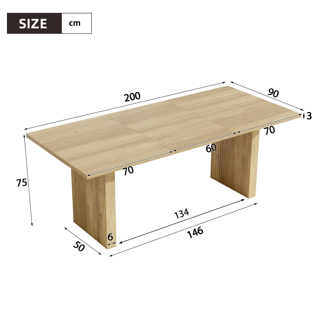 Tavolo da Pranzo Allungabile 140/200x90 cm ¨C MINIMAL ¨C Rovere, Rettangolare, 6-8 Persone
