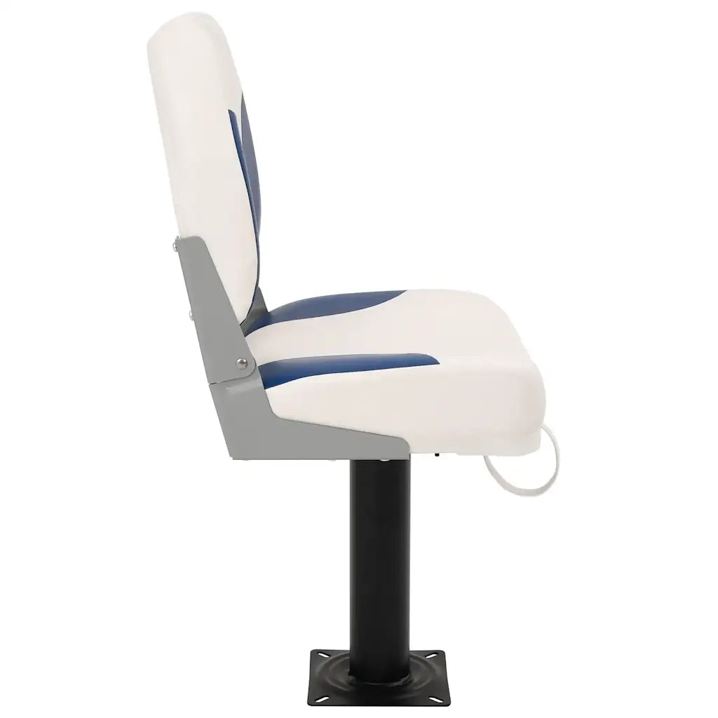 Sedile pieghevole per barca 1 set Blu e Bianco 41x36x48 cm 3284285