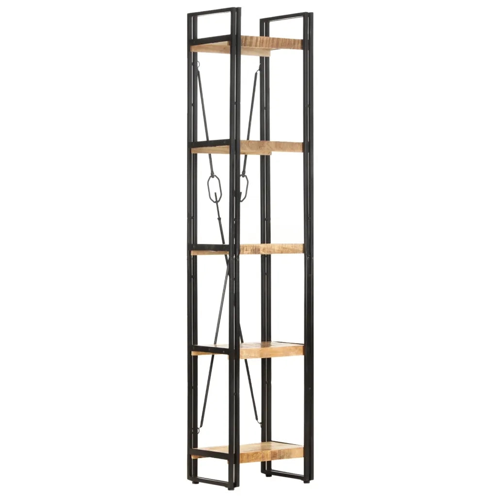 Libreria a 5 Ripiani 40x30x180 cm in Legno Massello di Mango cod mxl 33754
