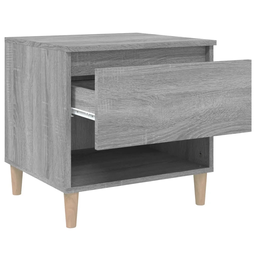 Comodini 2 pz-Set di 2 Tavolino da notte Grigio Sonoma 50x46x50 cm in Legno Multistrato