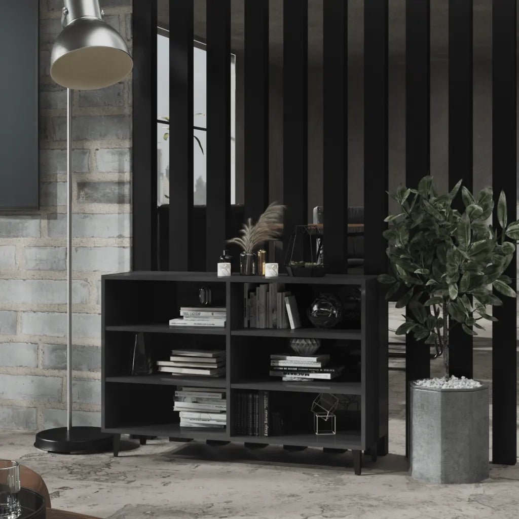Credenza Grigio Lucido 103,5x35x70 cm in Truciolato cod mxl 18612