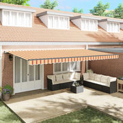 vidaXL Tenda Retrattile giallo e arancione 600 × 350 cm Tessuto