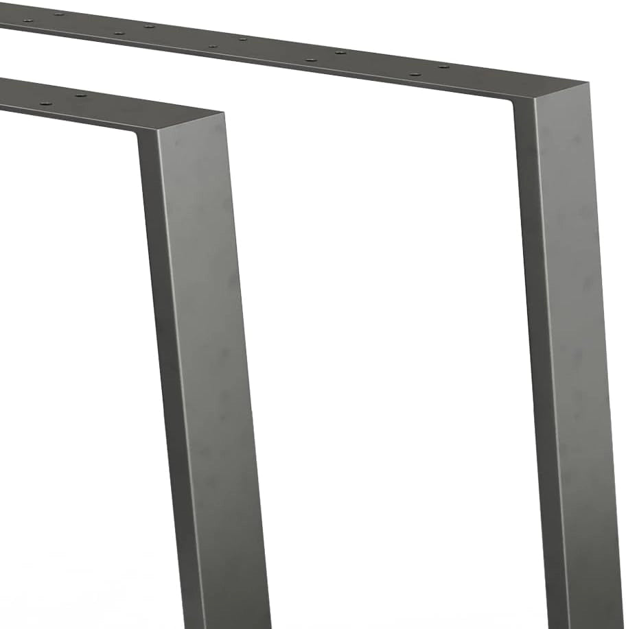 Gambe per tavolo, Nero, 80 x 72 cm Trapezoidale, per un facile montaggio su tavoli da pranzo e piani di lavoro