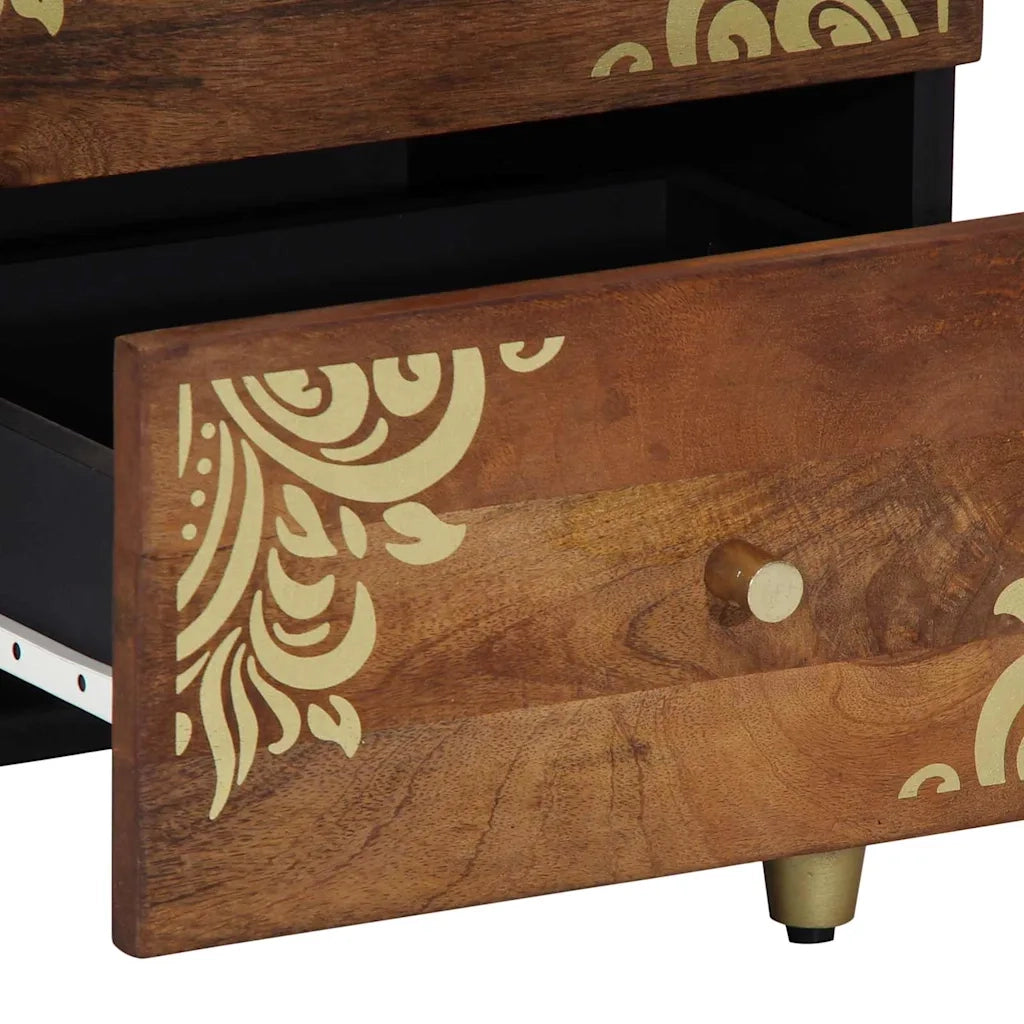 Armadio da Notte con cassetto Marrone miele 40 x 33 x 46 cm 4018734
