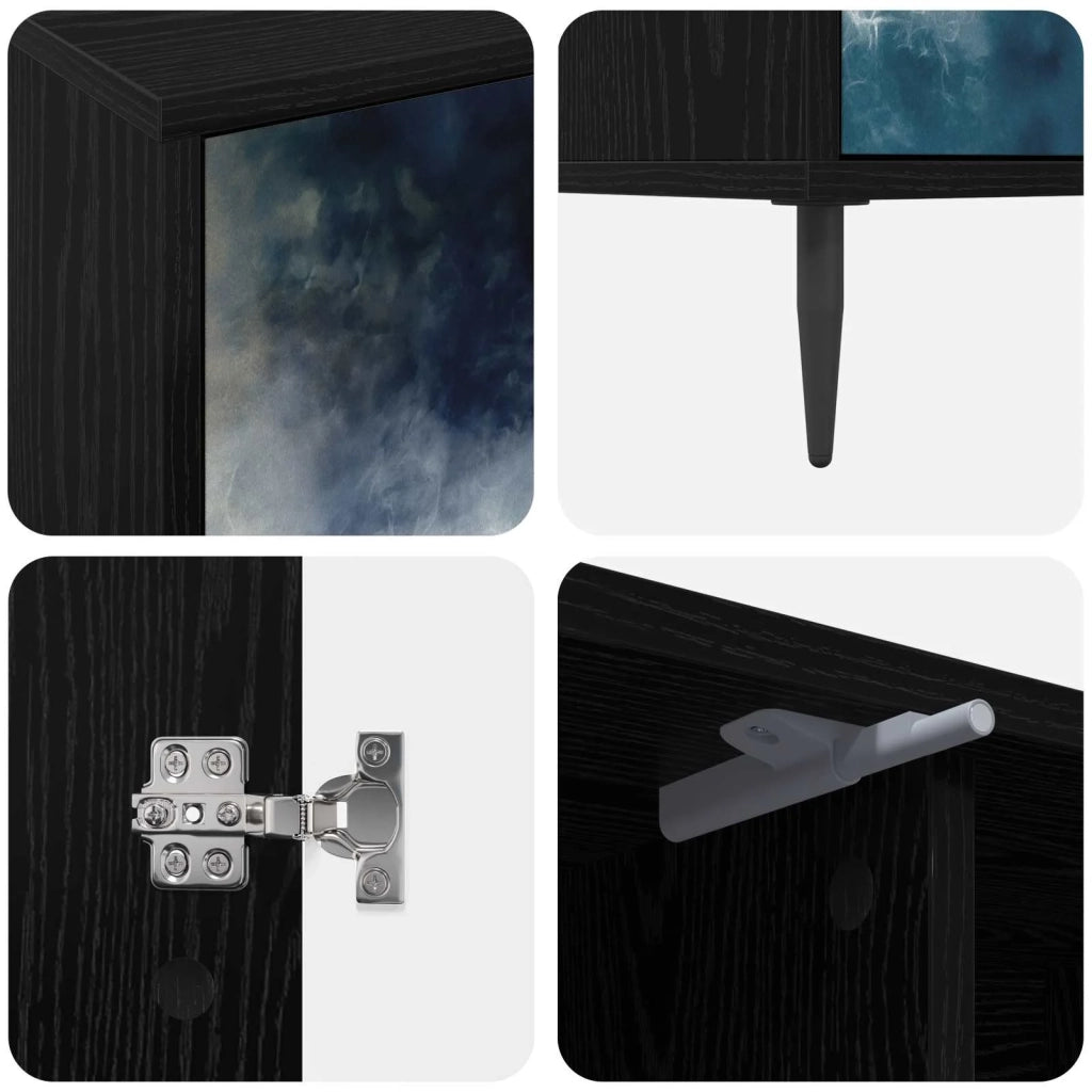 Mobile TV RAALTE 102 x 33 x 51 cm Rovere Nero 8007052