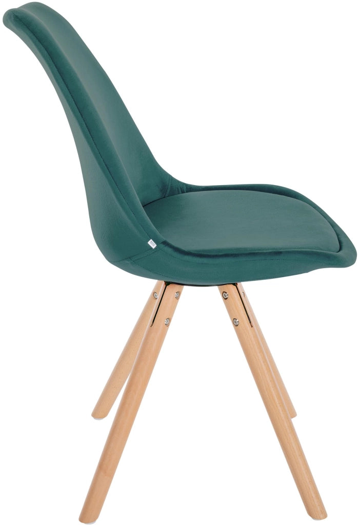 Sedia Sofia Velvet verde,natura (rotondo)