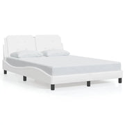 Letto matrimoniale | Letto per adulti | Giroletto senza Materasso Zadar Bianco 140x200 cm in Similpelle