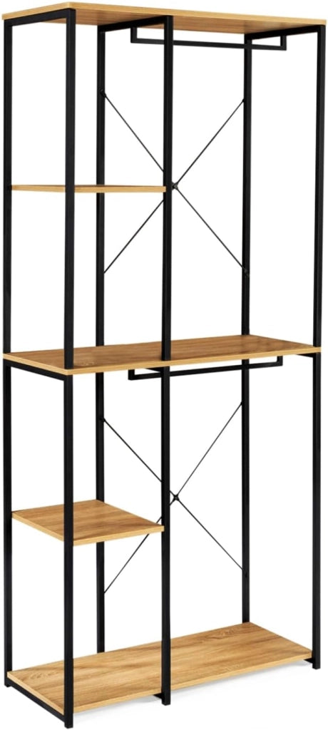 Armadio doppio con ripiani L. 90 cm DETROIT design industriale