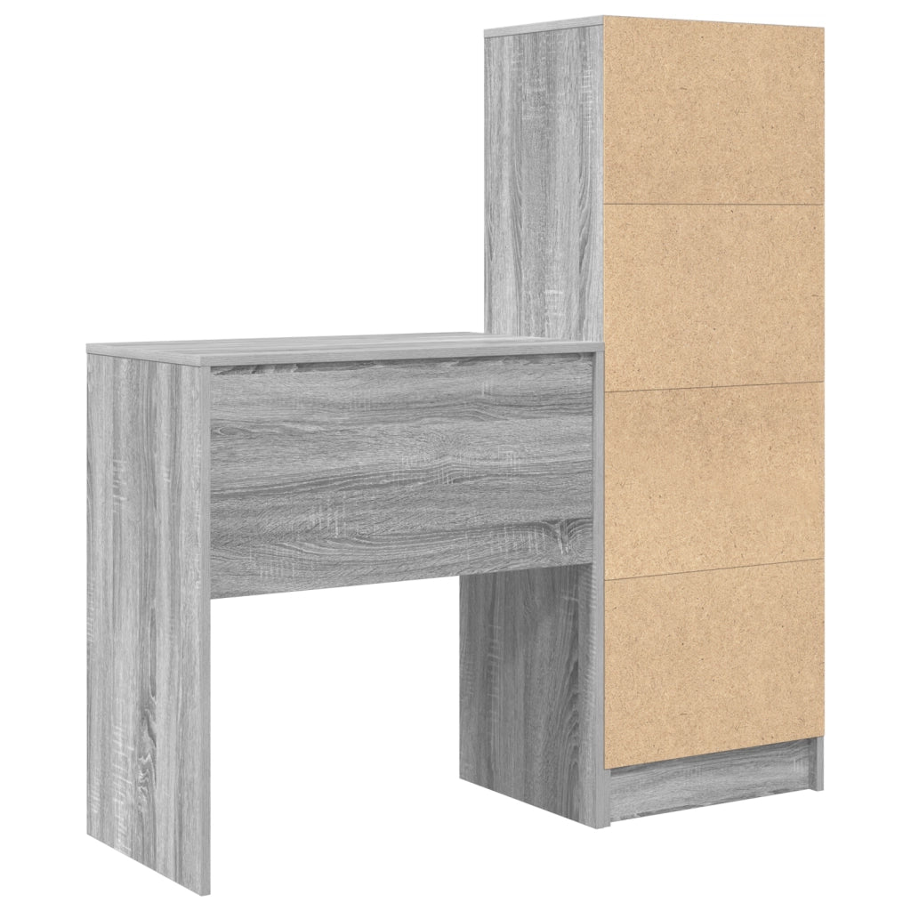 Scrivania con Storage Grigio Sonoma Legno Ingegnerizzato