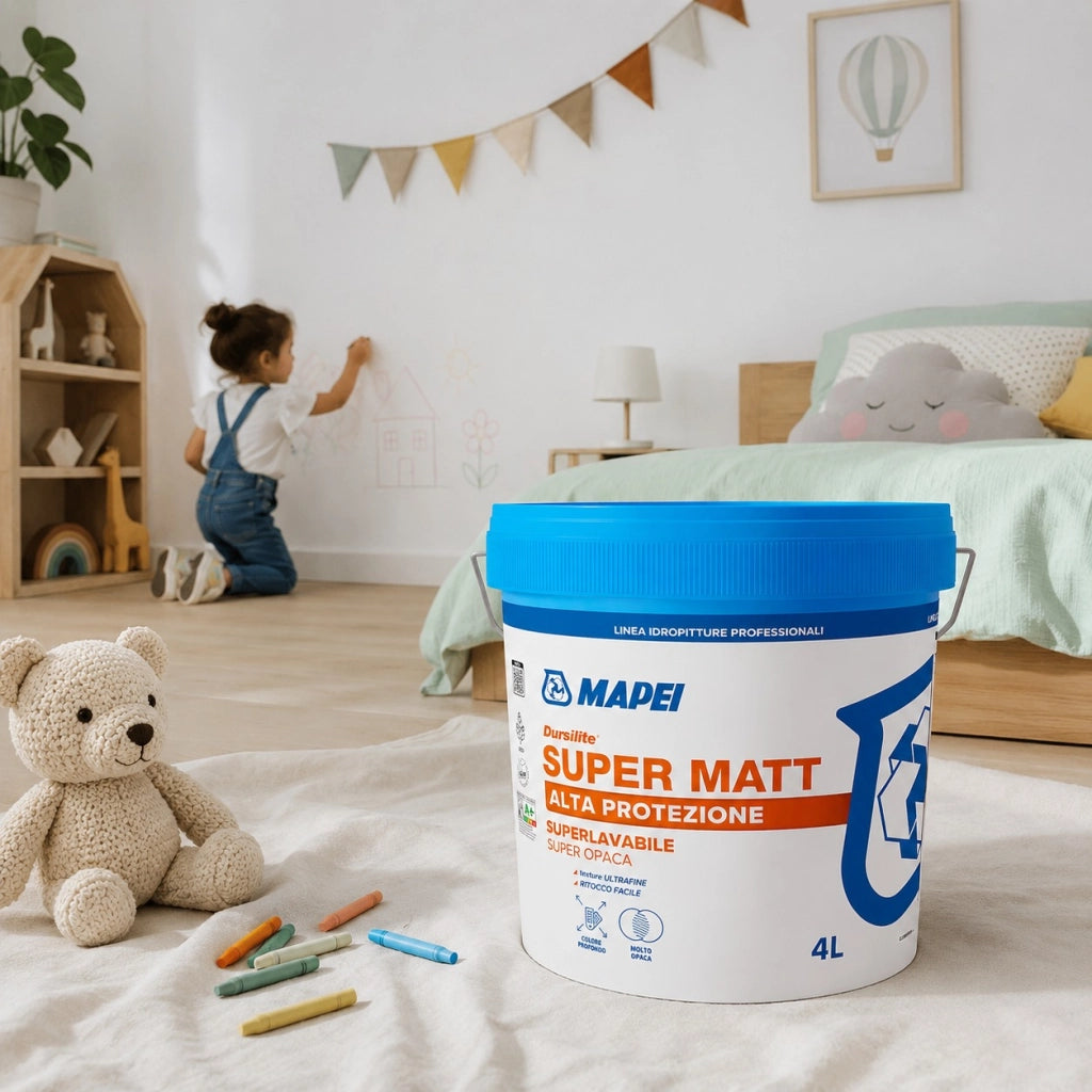 Dursilite gypsos 4 l idropittura antimuffa superlavabile per cartongesso