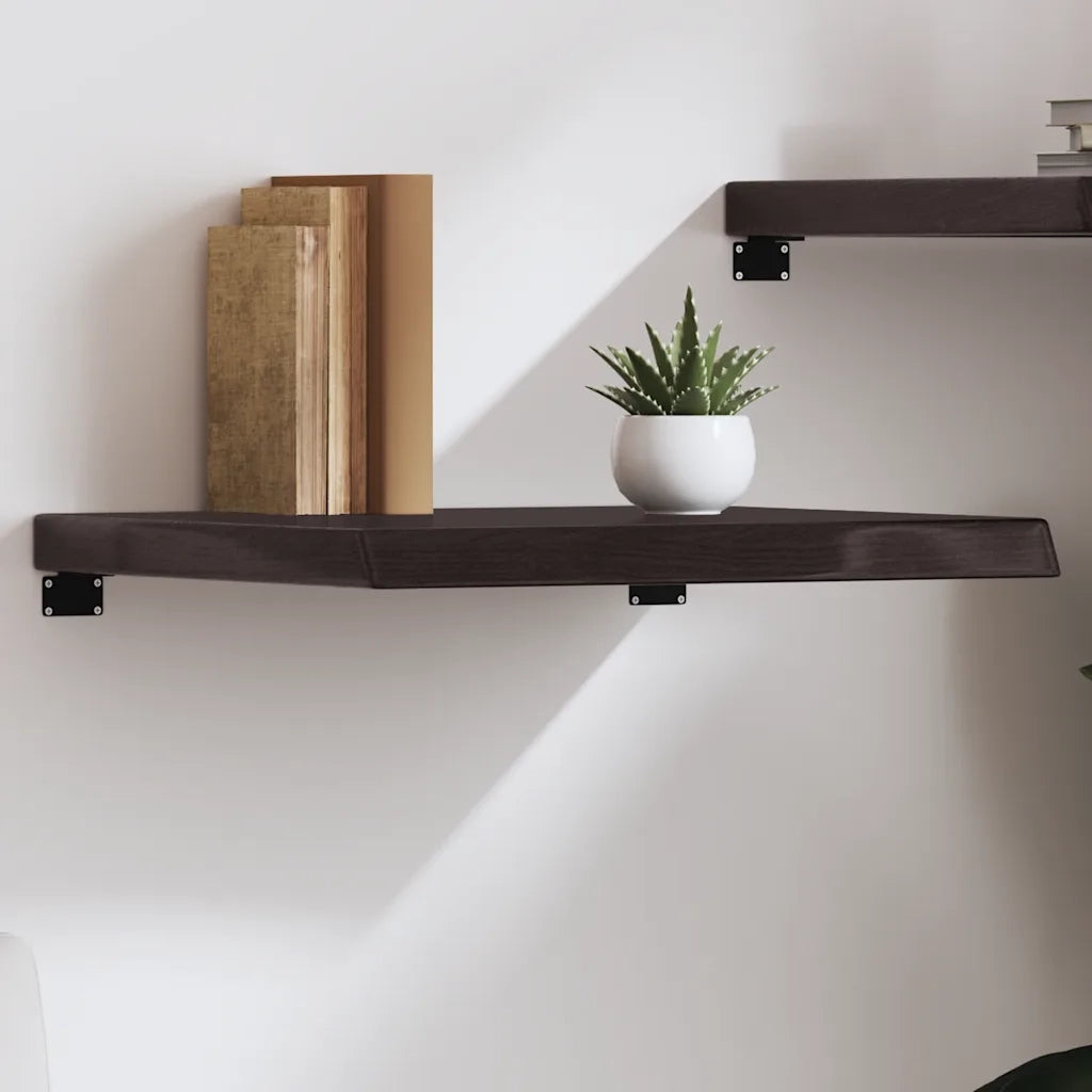 Mensola | Ripiano | Scaffale Marrone Scuro 60x60x(2-6) cm Massello Rovere Trattato