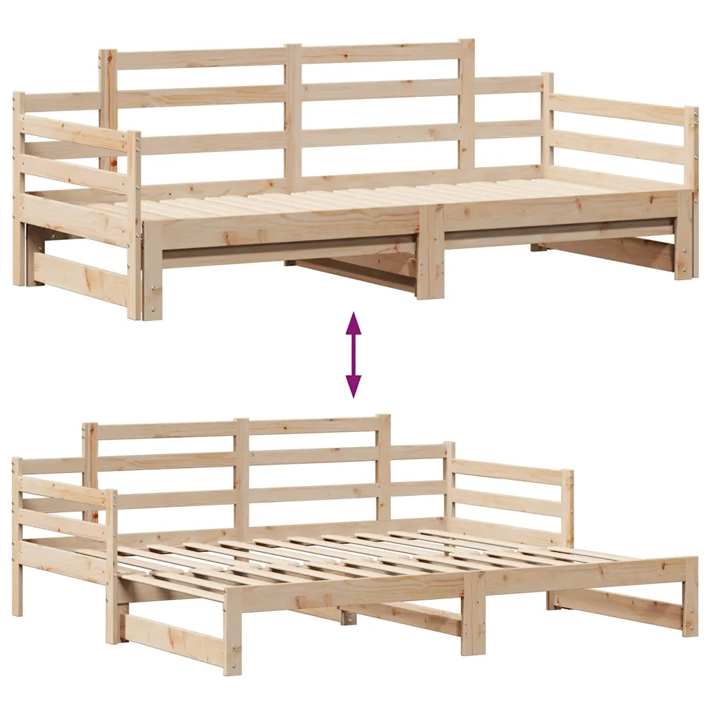 Divano Letto Estraibile con Cassetti senza Materasso 80x200 cm