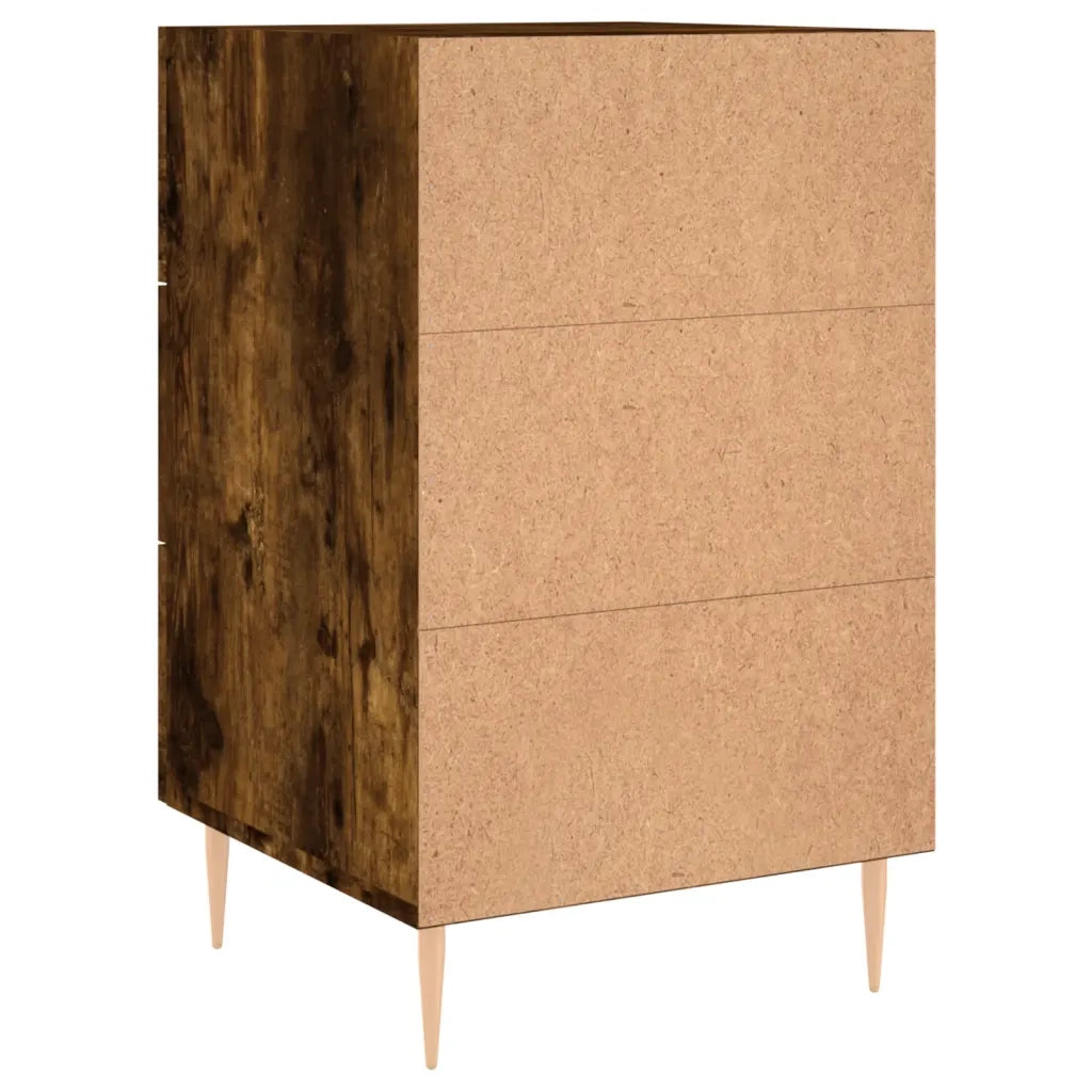 vidaXL Comodino Rovere Fumo 40x40x66 cm in Legno Multistrato