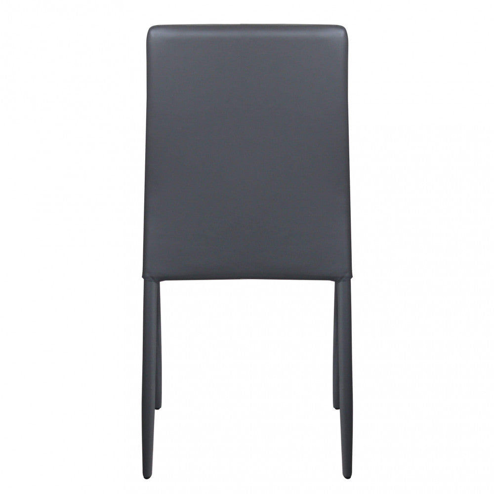 Sedia Cammie 41x50x91 h cm in Similpelle Grigio scuro