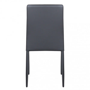 Sedia Cammie 41x50x91 h cm in Similpelle Grigio scuro