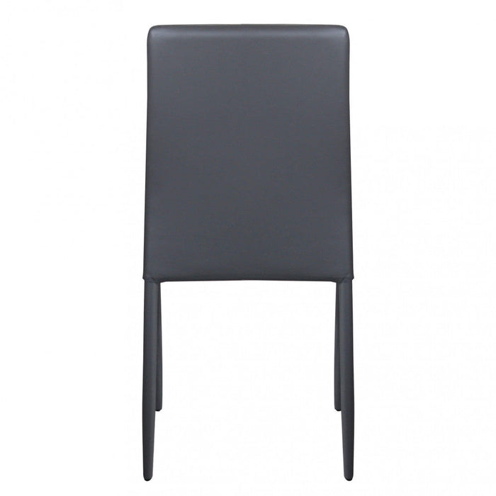 Sedia Cammie 41x50x91 h cm in Similpelle Grigio scuro