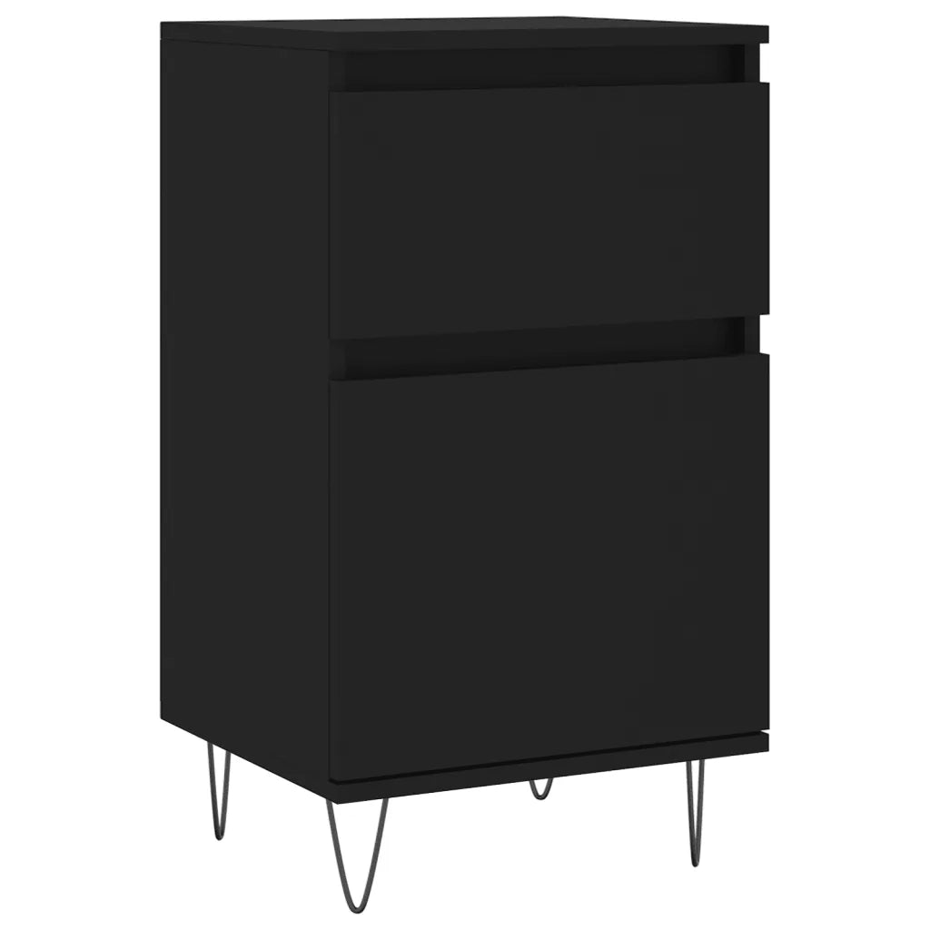 Credenze 2 pz Nere 40x35x70 cm in Legno Multistrato 831151