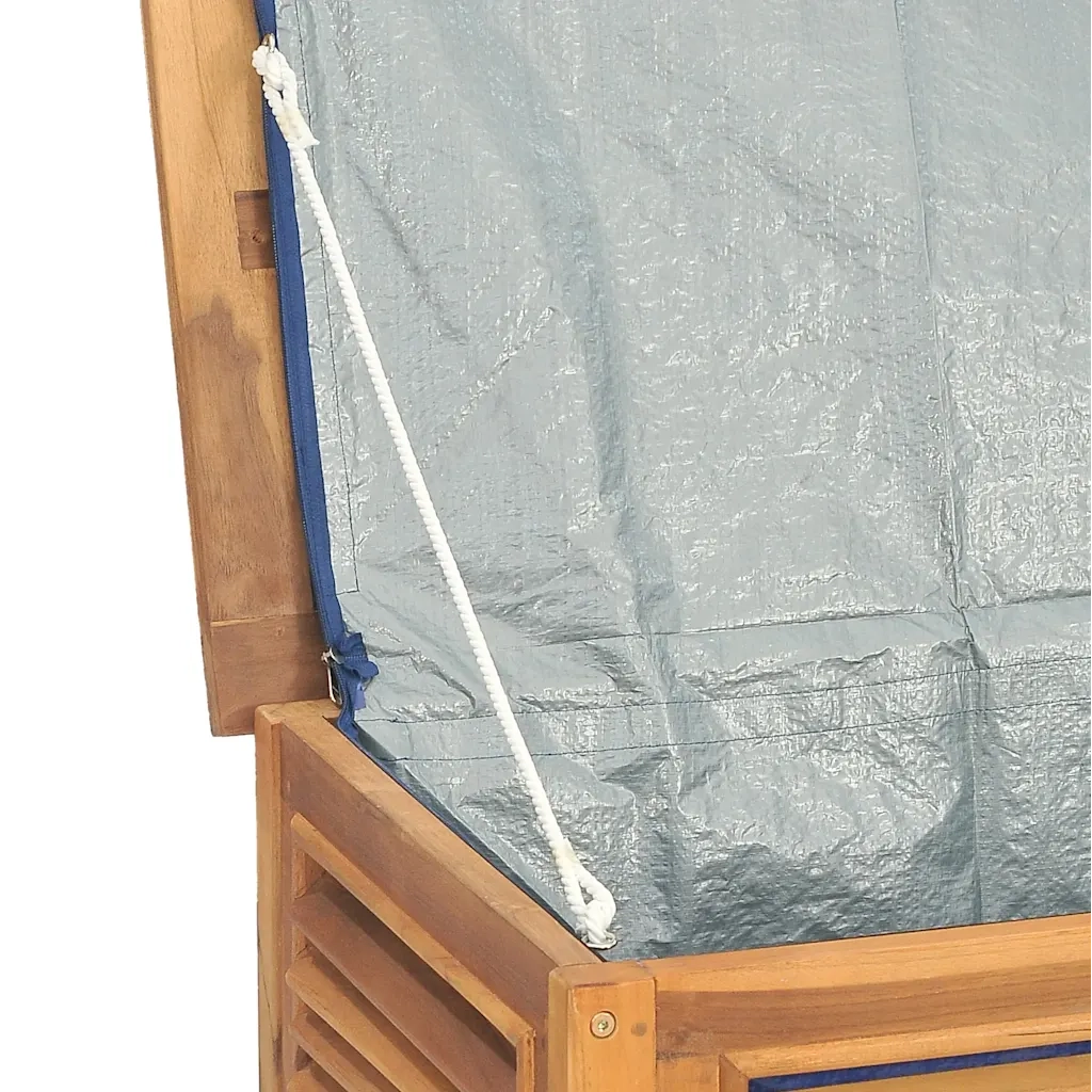 Contenitore Giardino con Borsa 150x50x55 cm Legno Massello Teak 363272