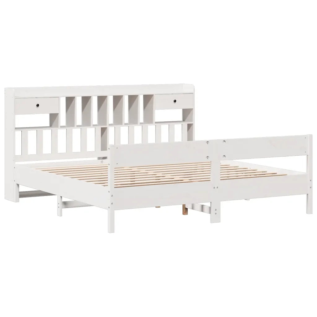 Giroletto con Libreria senza Materasso 180x200 cm in Legno Pino 3323018