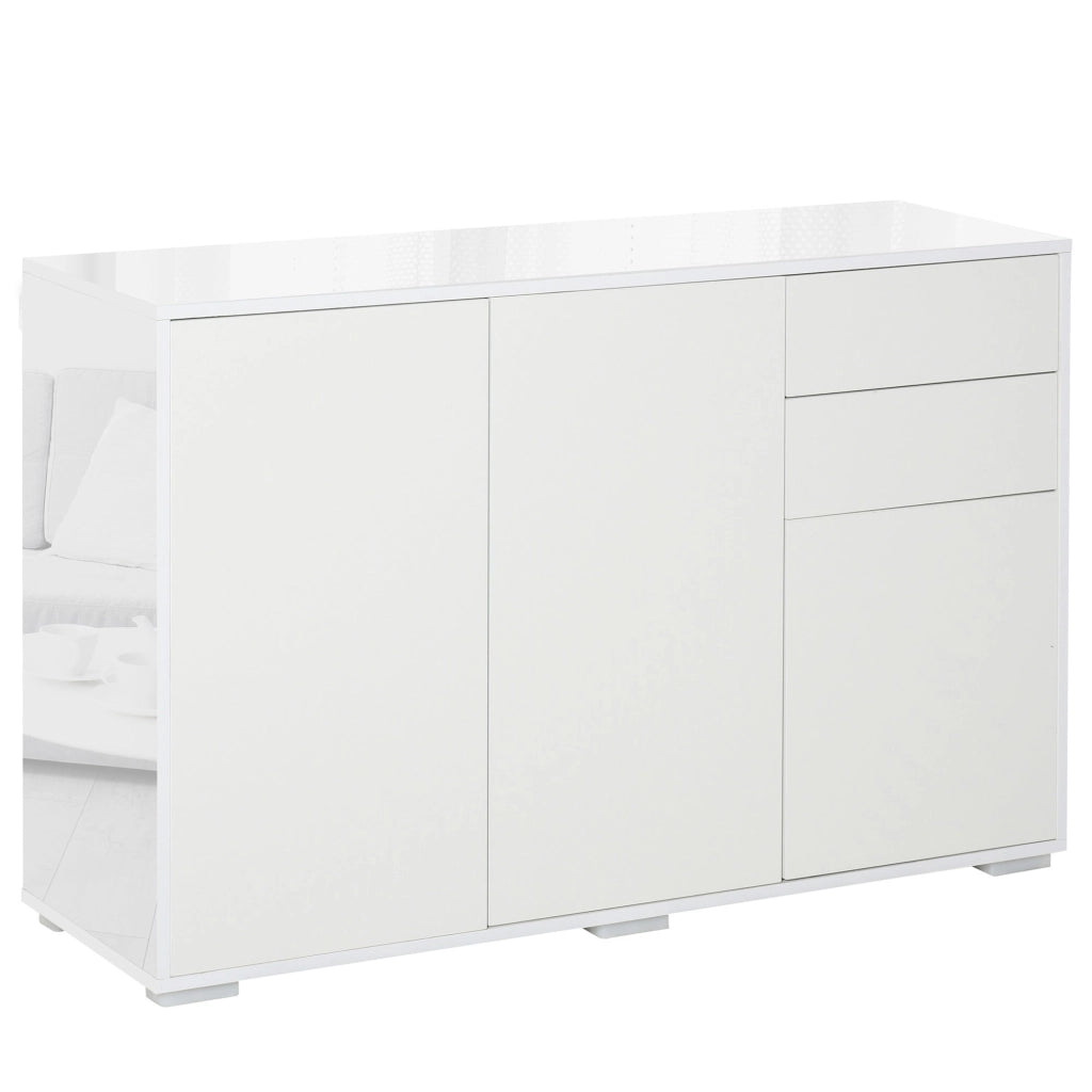 Mobile Multiuso 117x36x74 cm 2 Cassetti 3 ante  Bianco