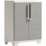 ARMADIO BASSO 1 RIPIANO WOOD KETER - PPL BEIGE 2 ANTE CM 68X39 H.CM 90