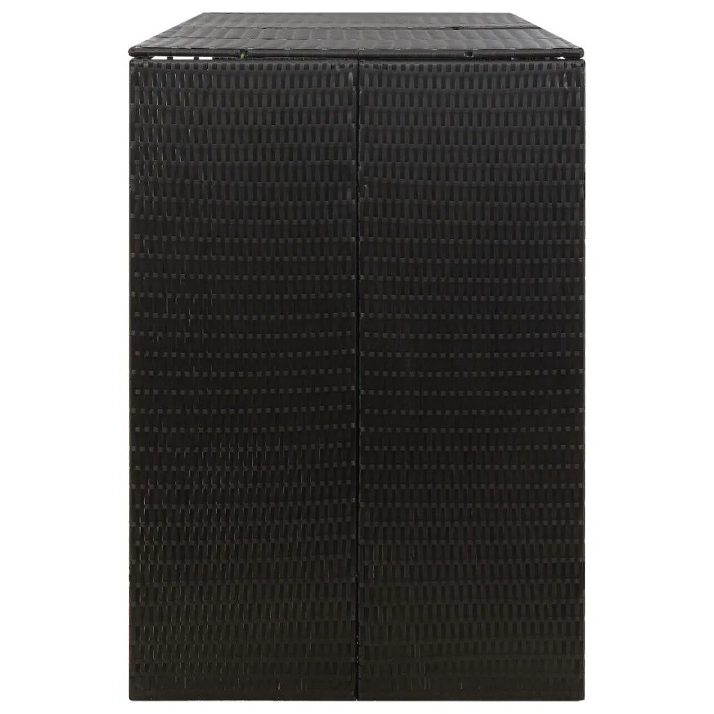 Copribidone Triplo Nero 207x80x117 cm in Polyrattan CFW3585567