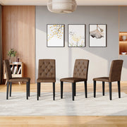 Set 4 Sedie da Pranzo Retr¨° ¨C Xylo ¨C Velluto Marrone, Gambe in Metallo Nero