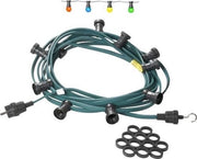 Illuminazione festiva per giardino | illuminazione esterna | filo di luce 40 metri - 60 connessioni + 60 lampadine LED colorate