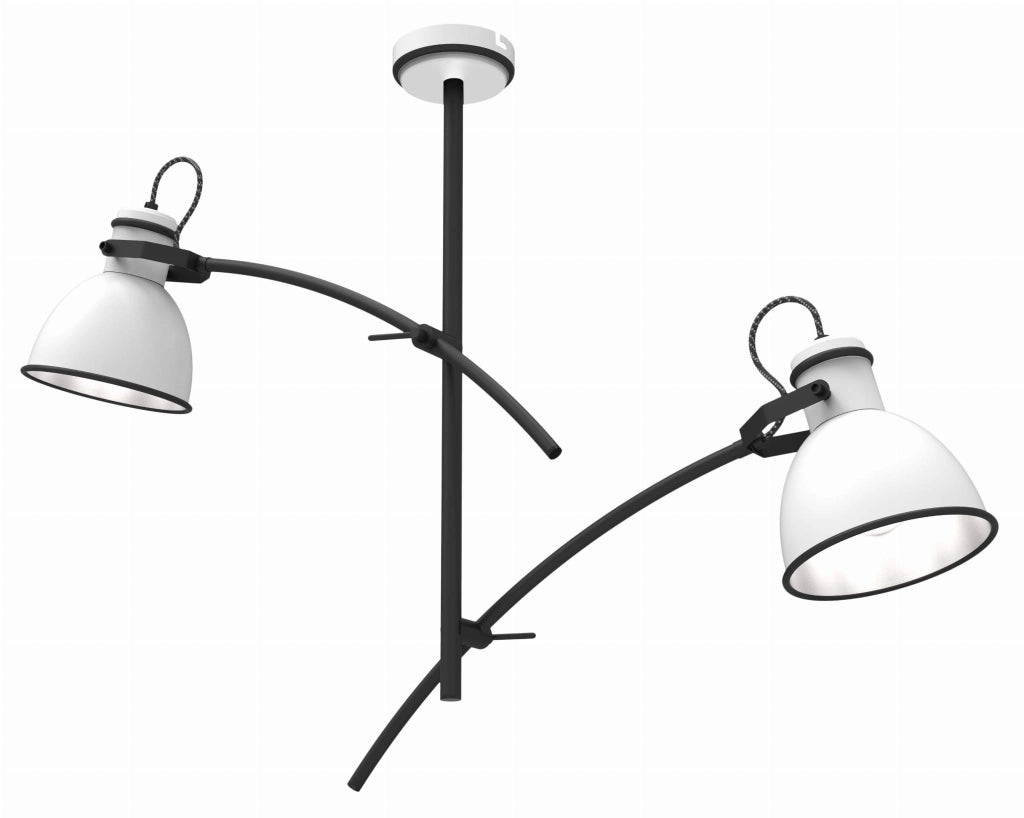 Lampada soffitto Candellux Zumba nera metallo 2xE14 64cm