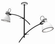 Lampada soffitto Candellux Zumba nera metallo 2xE14 64cm