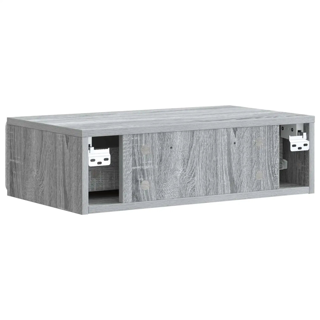 Tavolino da Parete Laterale Grigio Sonoma 59 x 34,5 x 17 cm 898321