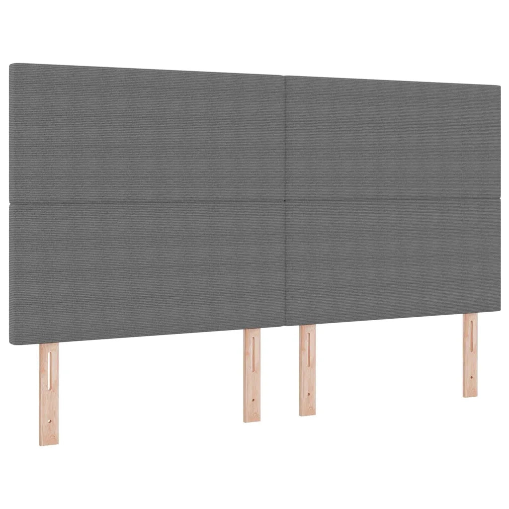 Letto a molle con testiera Grigio chiaro e bianco 180 x 200 cm 3337567