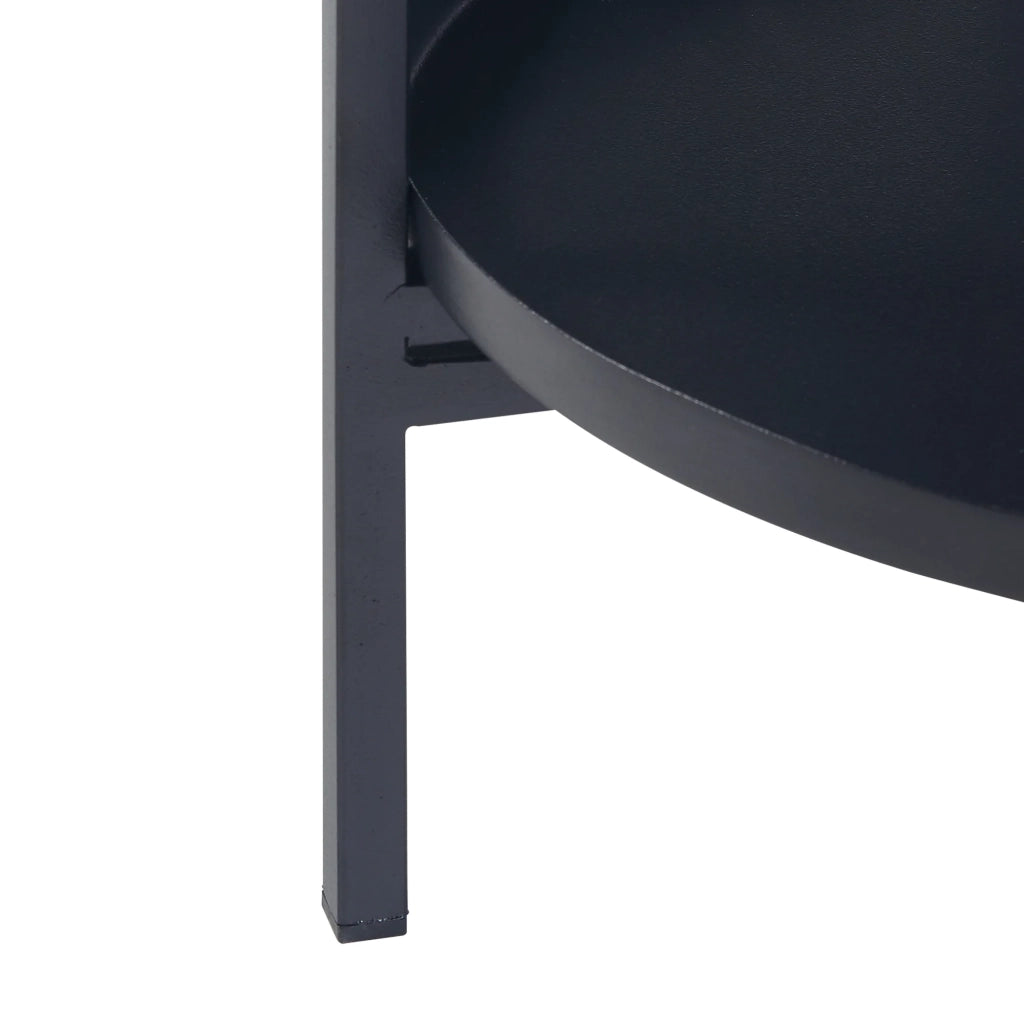 Supporto per piante in metallo a 2 livelli 54 x 25 cm nero 03_0010713