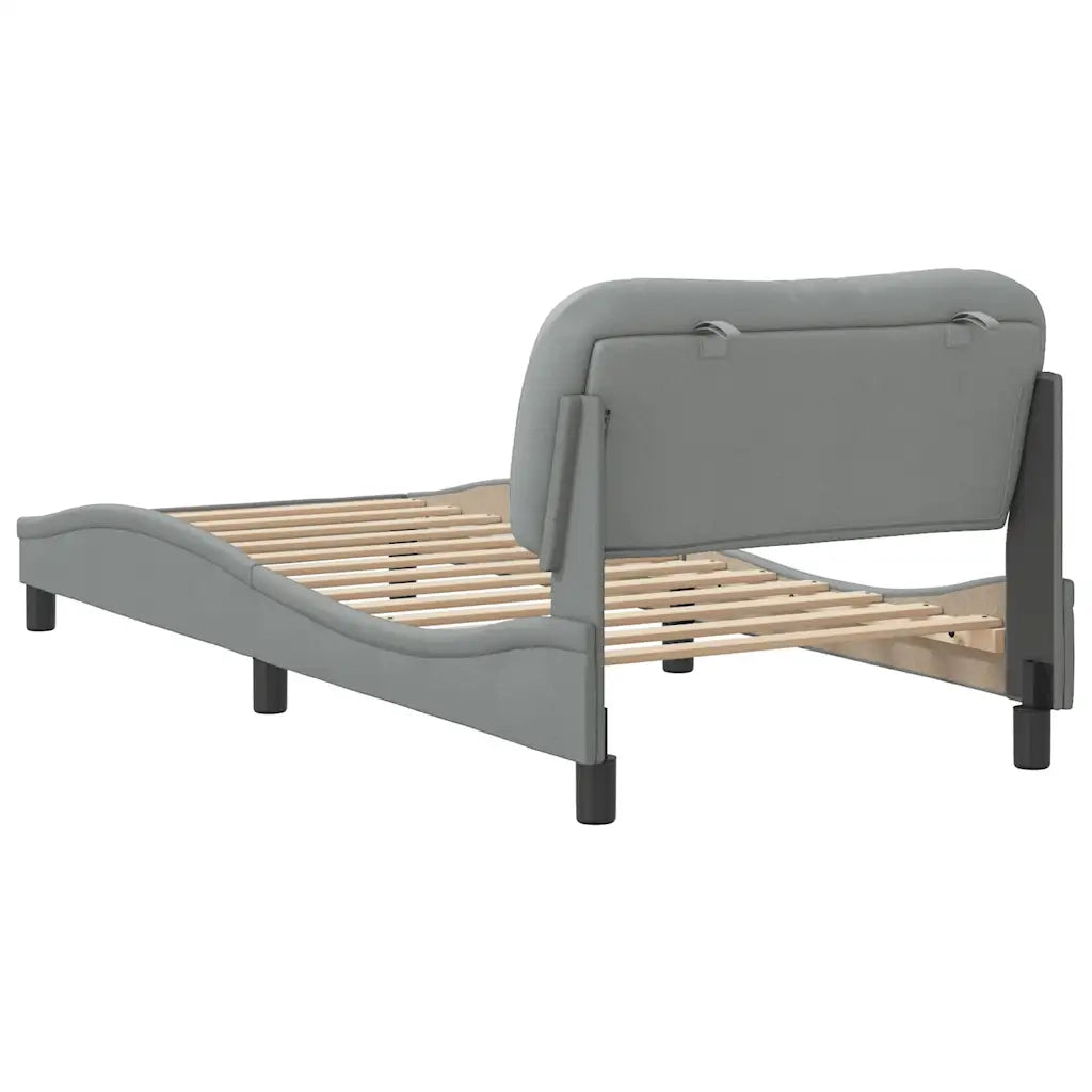 Giroletto senza Materasso Hvar Grigio Chiaro 90x190 cm Tessuto
