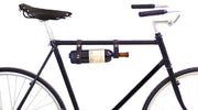 Wijnrek in pelle vegetale per bicicletta - ideale per gli amanti del vino - 1 pezzo - pelle vegetale trattata