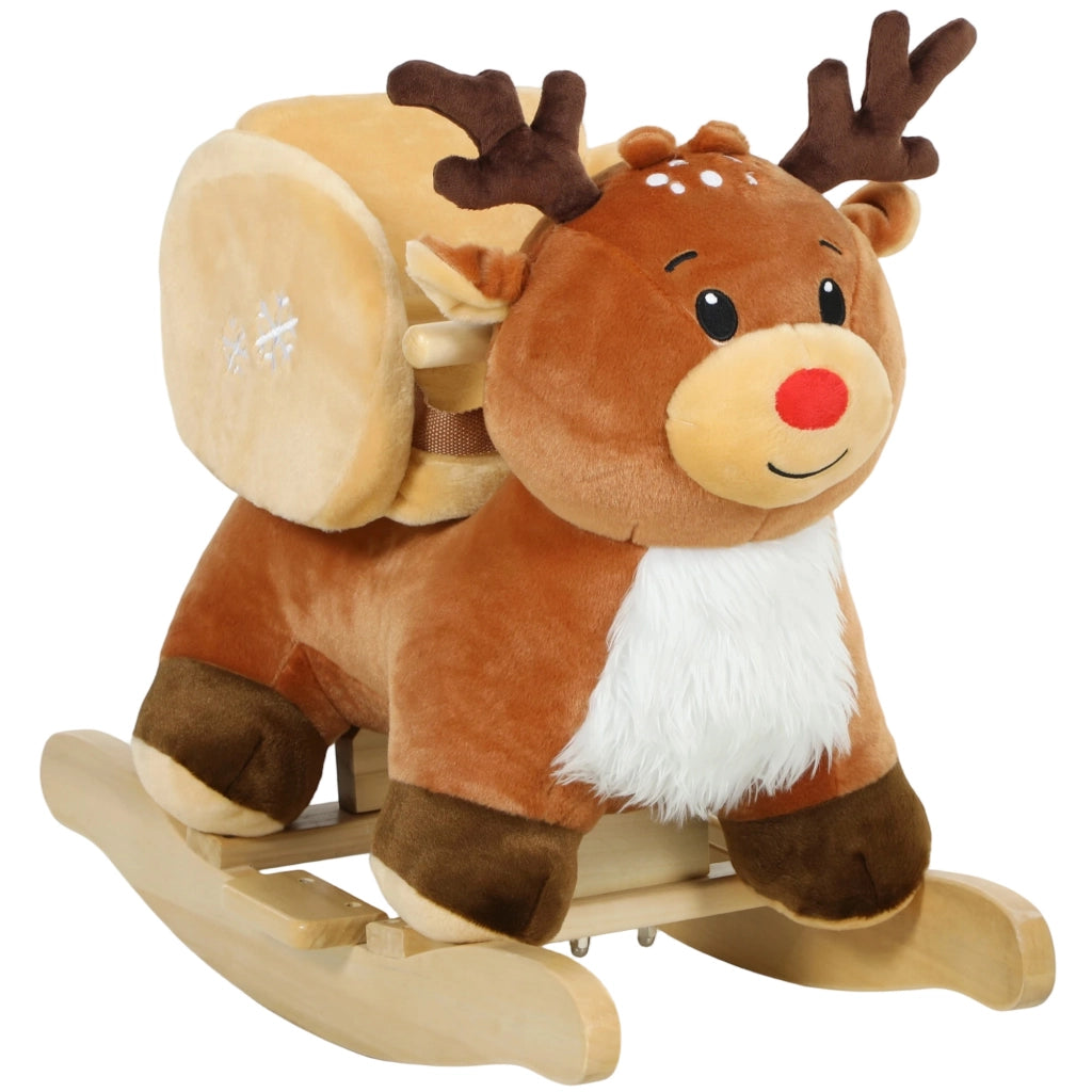 Cavallo Dondolo per Bambini ¨C zephmum ¨C Marrone 65x32x55 cm