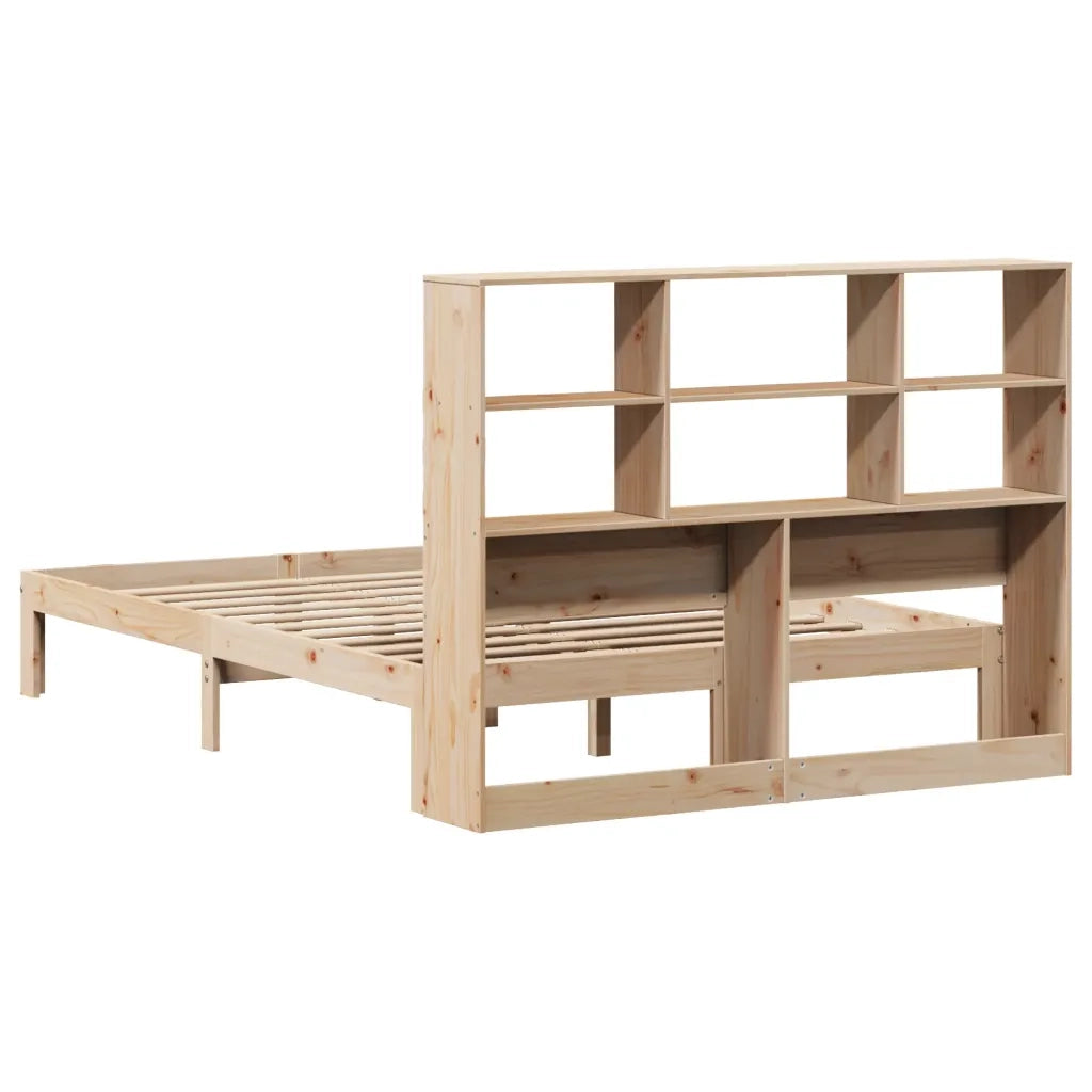 Letto Libreria senza Materasso 160x200 cm in Legno di Pino 3322566