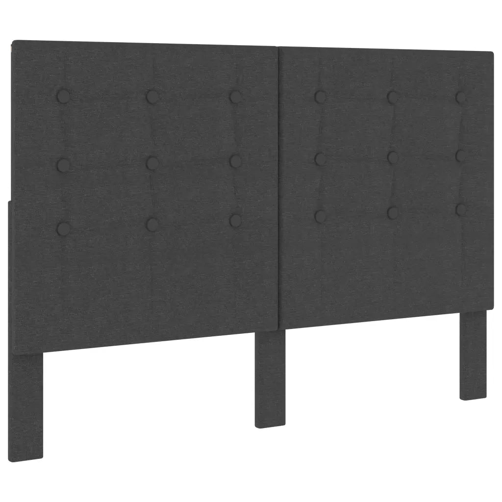 Testiera Letto Trapuntata Grigio Scuro in Tessuto 140x200 cm 287472