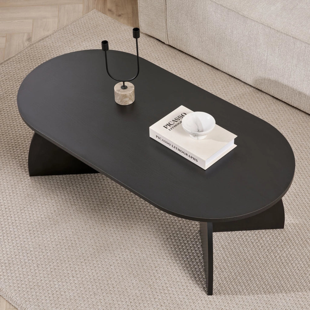 Tavolino in legno "Melina" 120 x 60 x 40 cm - Legno nero