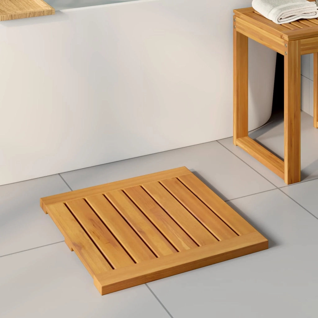 Tappeto da bagno Tinta unita Marrone 50 x 50 cm legno