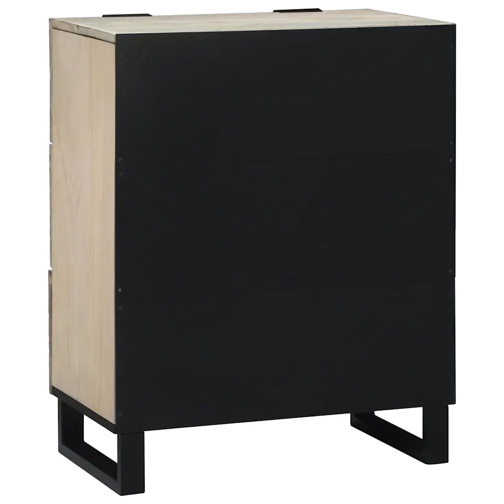 Credenza-Buffet-Armadio da cucina Bianco 60 x 33.5 x 75 cm Legno massello di mango 855830