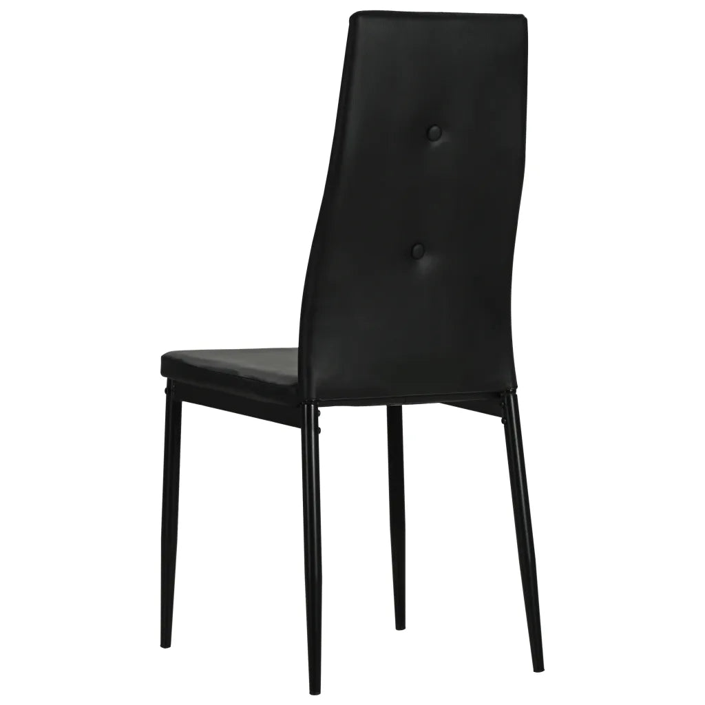Sedie da Pranzo 6 pz Nere in Similpelle 275435