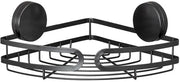Pannello angolare per bagno - design trendy - 1 pezzo - nero - acciaio - 27x9,8x20 cm