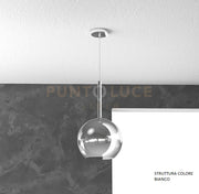 SOSP. BIANCO 1 LUCE MEDIA CROMO 1155BI-SM-CR