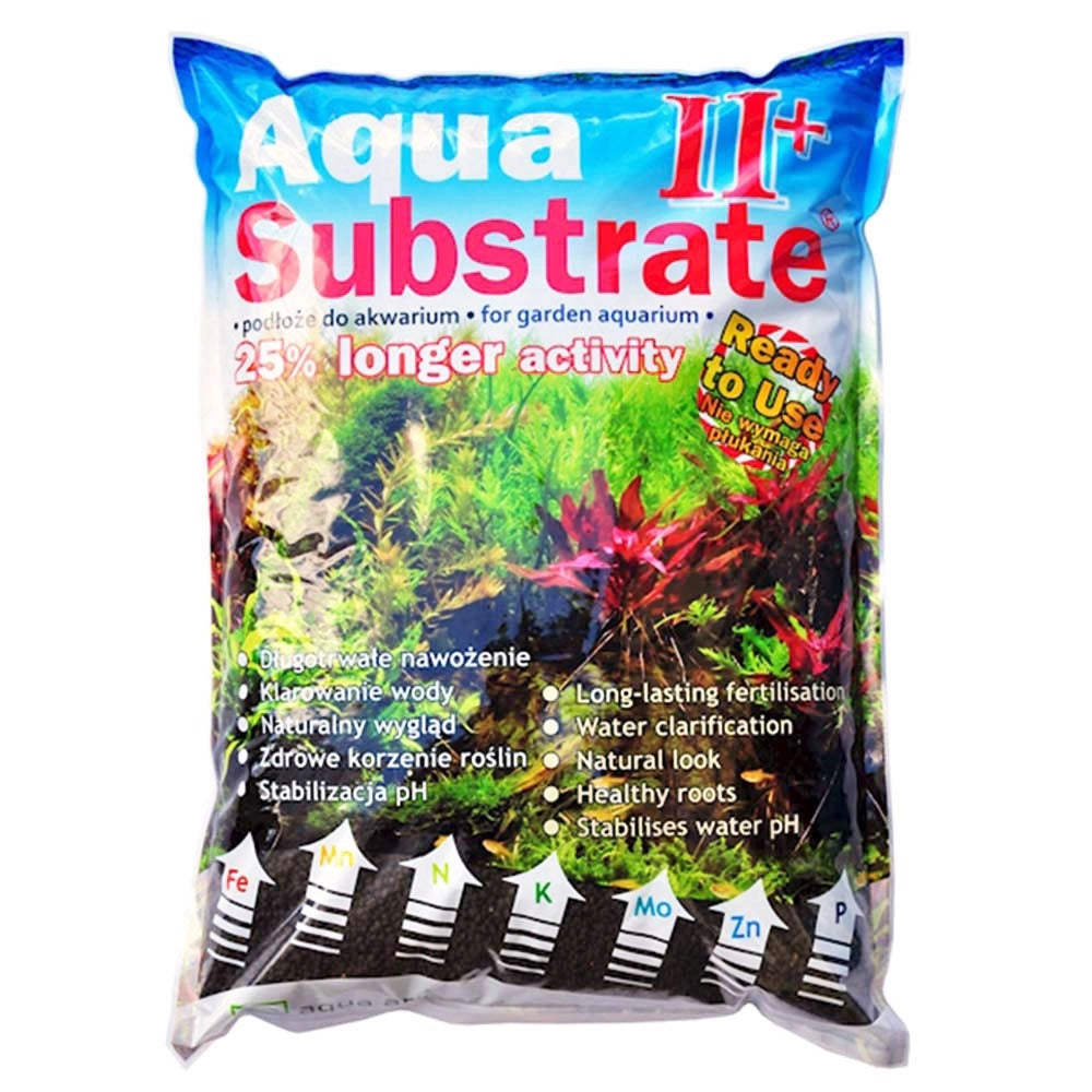 AquaArt Aqua Substrate II+ 5,4kg - substrato fertile per acquari piantumati Colore: Black