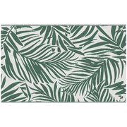 TAPPETO ESTERNO PER BALCONE E TERRAZZA REVERSIBILE CON FANTASIA A FOGLIE 152X243 CM VERDE E BIANCO