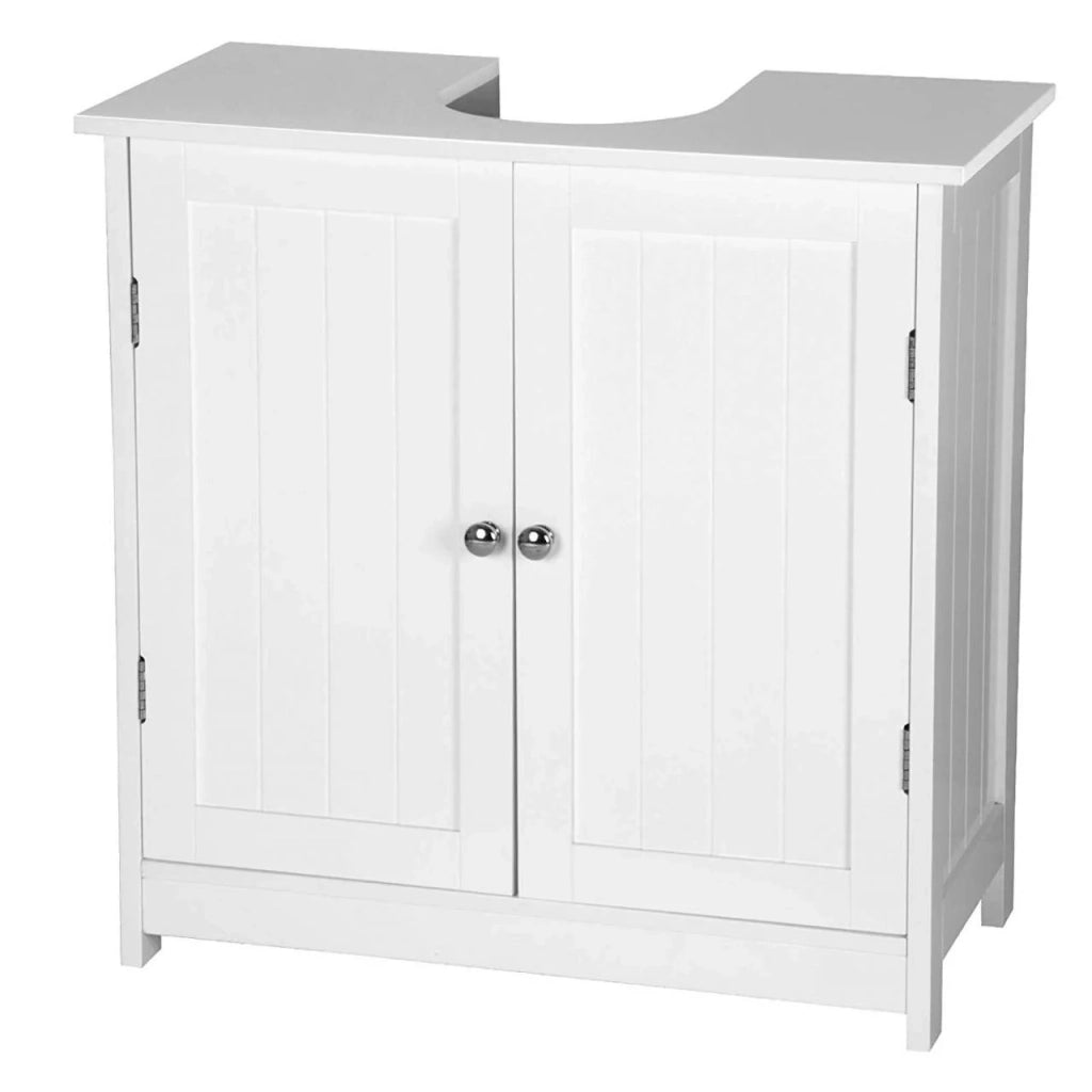 Mobile sottolavabo da bagno 60 × 30 × 60 cm in legno bianco 19_0001063