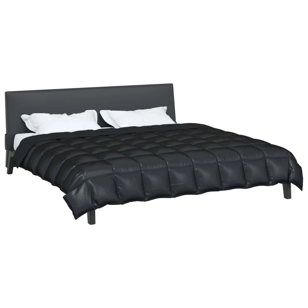 Duvet Invernale Nero 220 x 260 cm Satin e Micropile 42025858