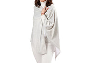 Poncho Felpa Plaid Coperta Retro Agnellato Sherpa Inverno Caldo Dis. Pic