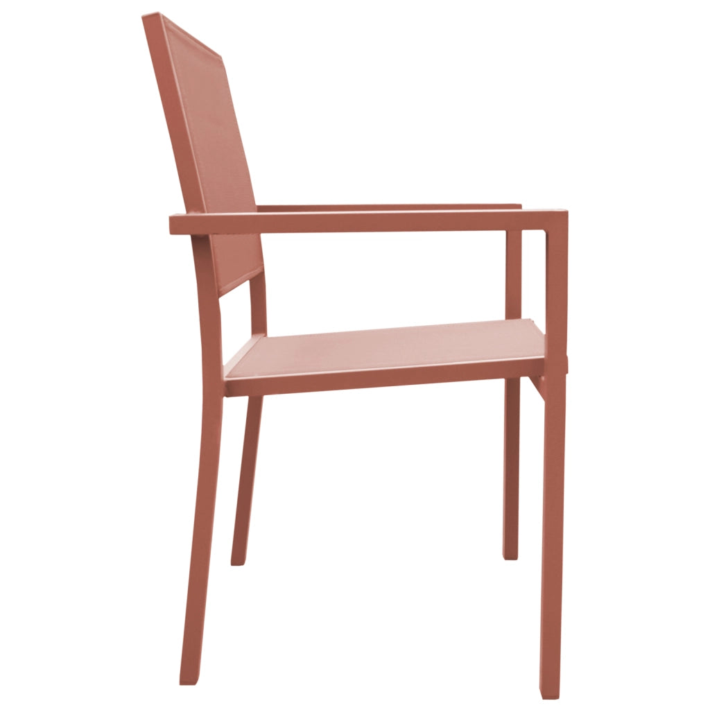 Set di mobili da giardino BARI in textilene terracotta 8 posti - alluminio terracotta